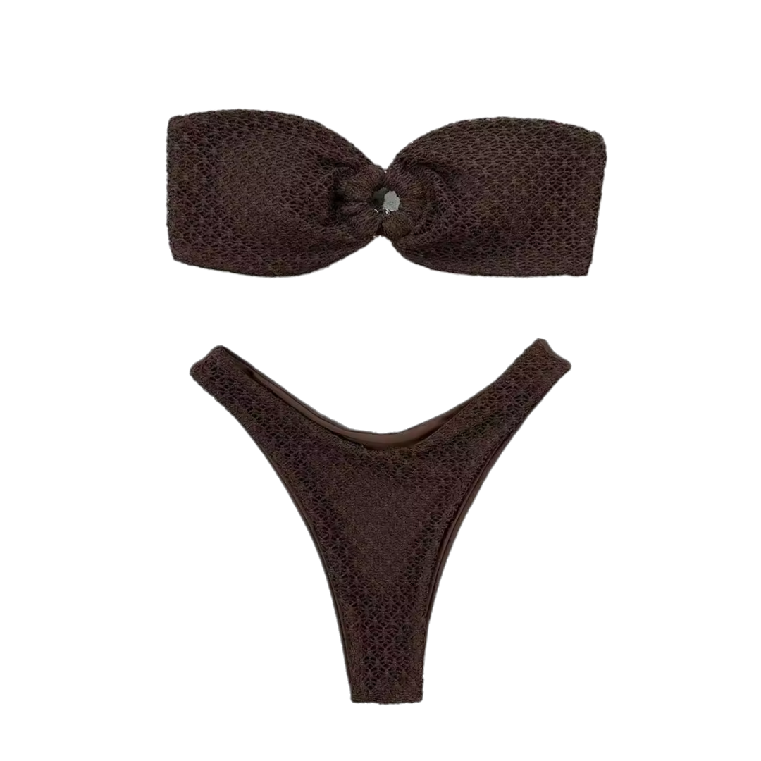 Strapless Thong Bikini Set