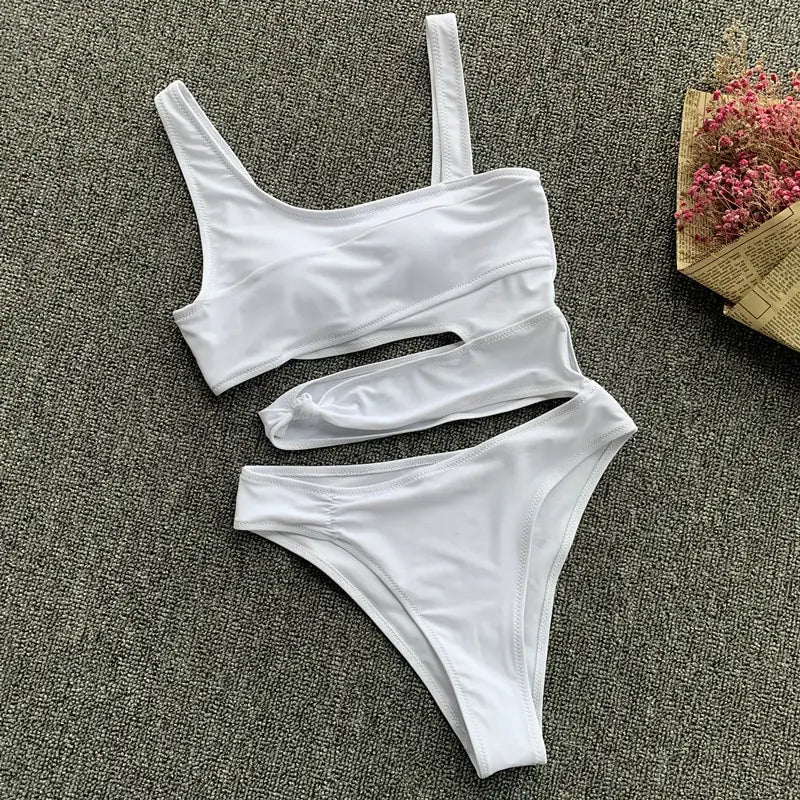 Sexy Bikini Set One Shoulder - Merlani